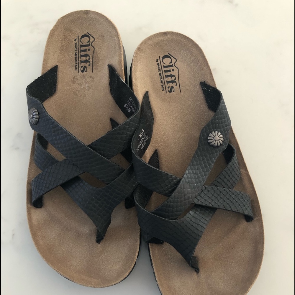 Cliffs White Mountain Black Womens Sandals 81/2